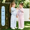 Girls' Hooded Sweatshirt & Pants Set with Bowknot & Lace Trim