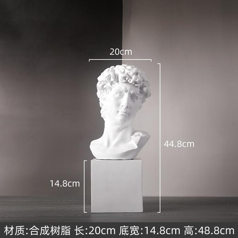 Dropship David Statue Bust Head Sculpture Cheap Red Blue White Resin the David Bust