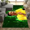 Soccer Player Blue Kit Floor Rug Office Rug Perfect for Balcony Entryway Decorate room Foyer Antislip Carpet Anime Office Decor