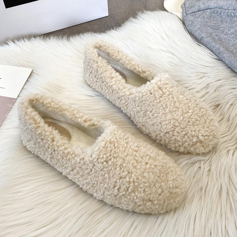 Women's Furry Velvet Lamb Wool Loafers - Autumn/Winter Large Size (41-43)