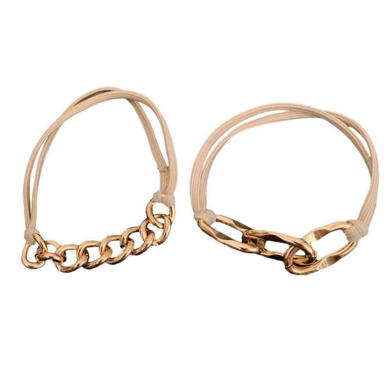 Elastische Metall-Haarbänder Stilvoller Pferdeschwanzhalter Mode Haaraccessoires Haarschmuck für Verschiedene Frisuren und Anlässe