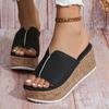 Fashion Shoes for Women 2025 Summer Fashion Platform Wedges Peep Toe Slip on Slippers Women Slides Sandalias De Mujer Plus Size 35-43