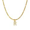 European and American Wind Titanium Steel Sparkling Necklace Women Inlaid with Zirconium 26 English Letters Pendant Collarbone Chain Girls High Sense