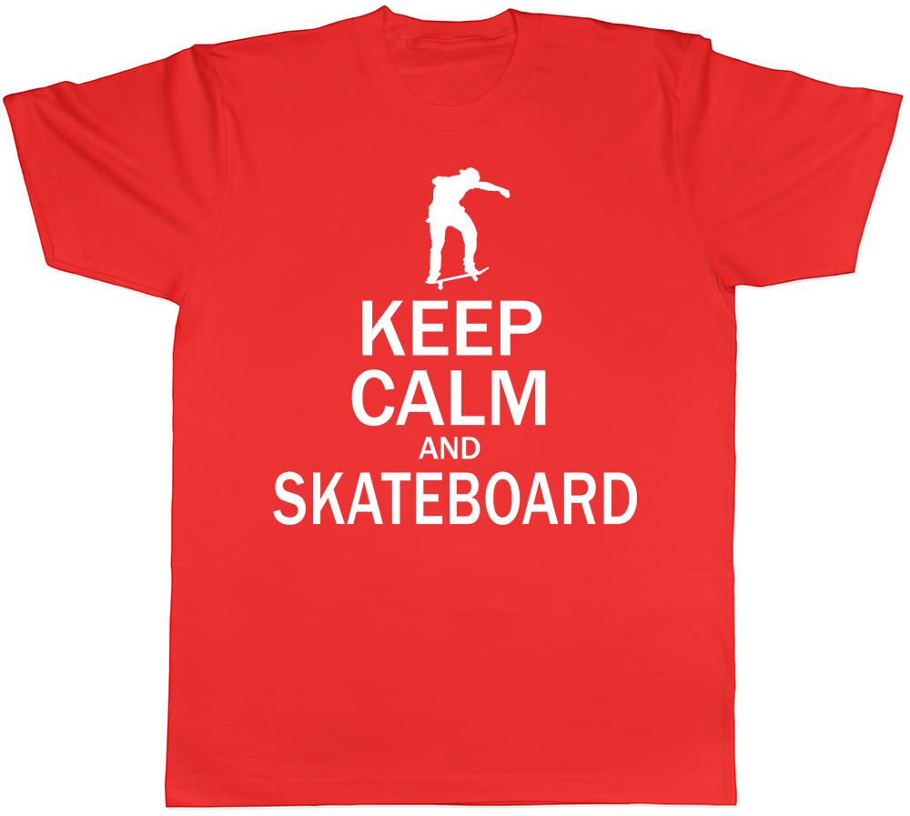 Keep Calm and Skateboard Unisexs Tee TShirt S