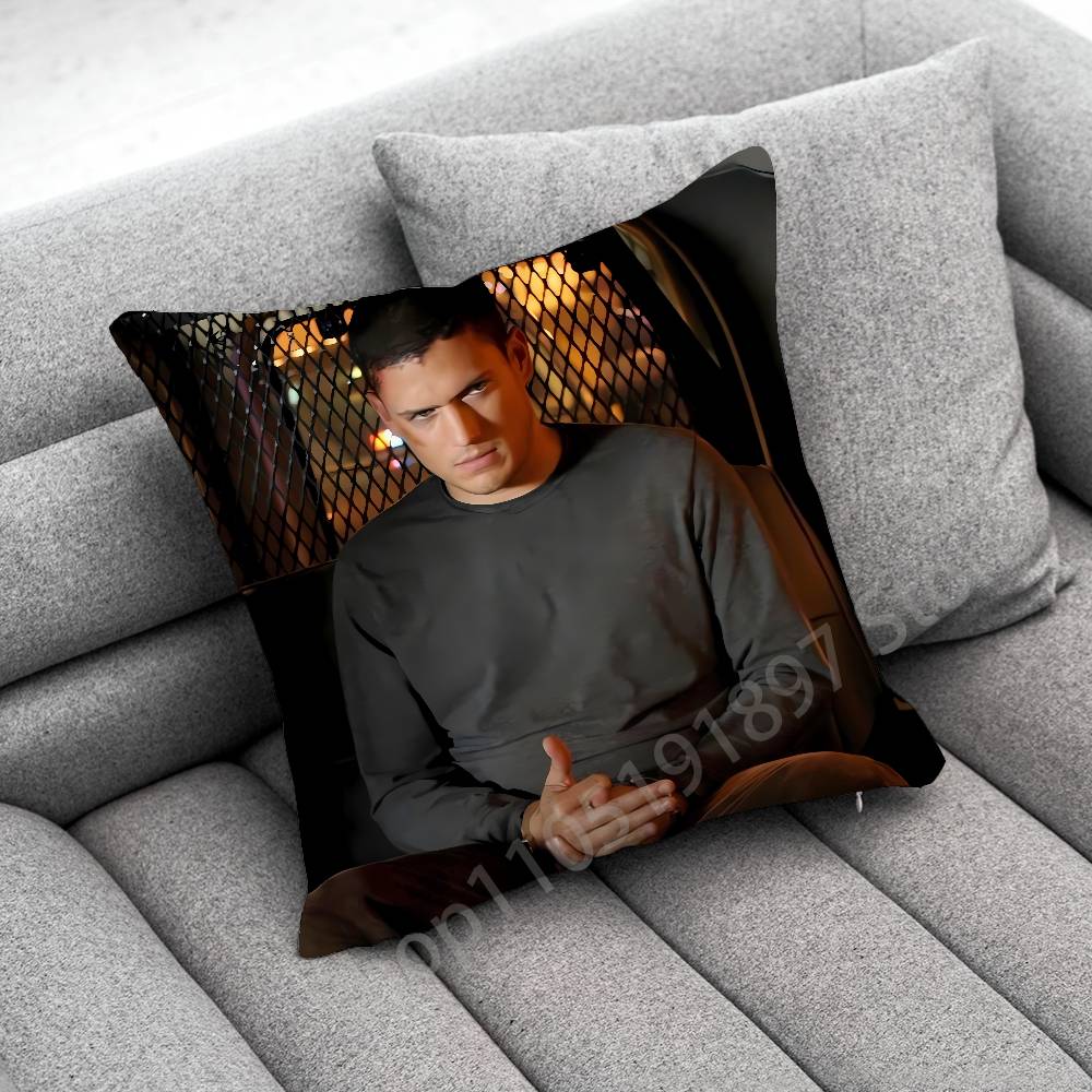 American actor W-Wentworth Miller Throw Pillow Case For 45*45cm 40cm 30cm 50cm 55cm Square Home Pillowcase Case