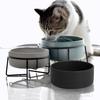 Elevated Cat Food Bowls Ceramic Pet Feeding Bowl Practical Puppy Feeder Bowl  for Cats Dogs