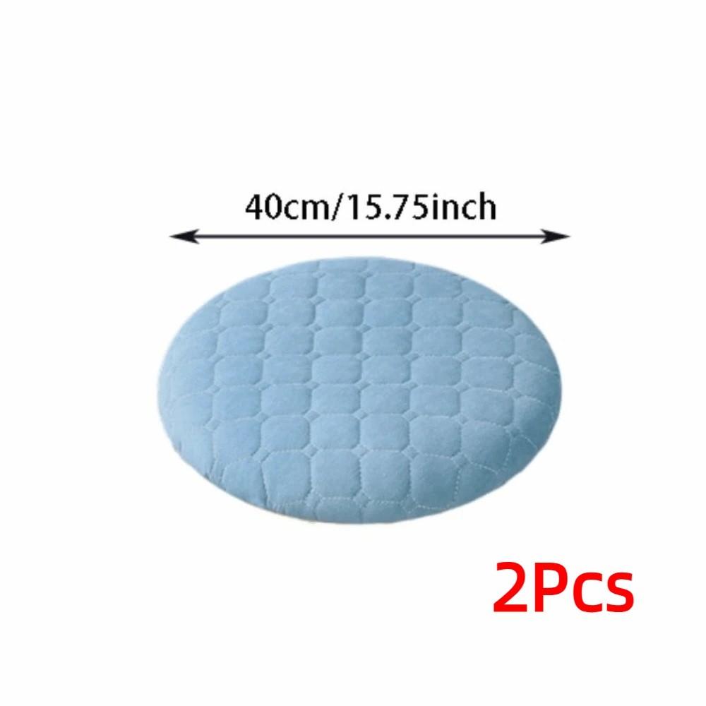 2Pcs Anti Dirty Thick Round Cushion Universal Soft Material Seat Mats Elastic Edge Anti-Slip Stool Seat Cushion Bar Counter