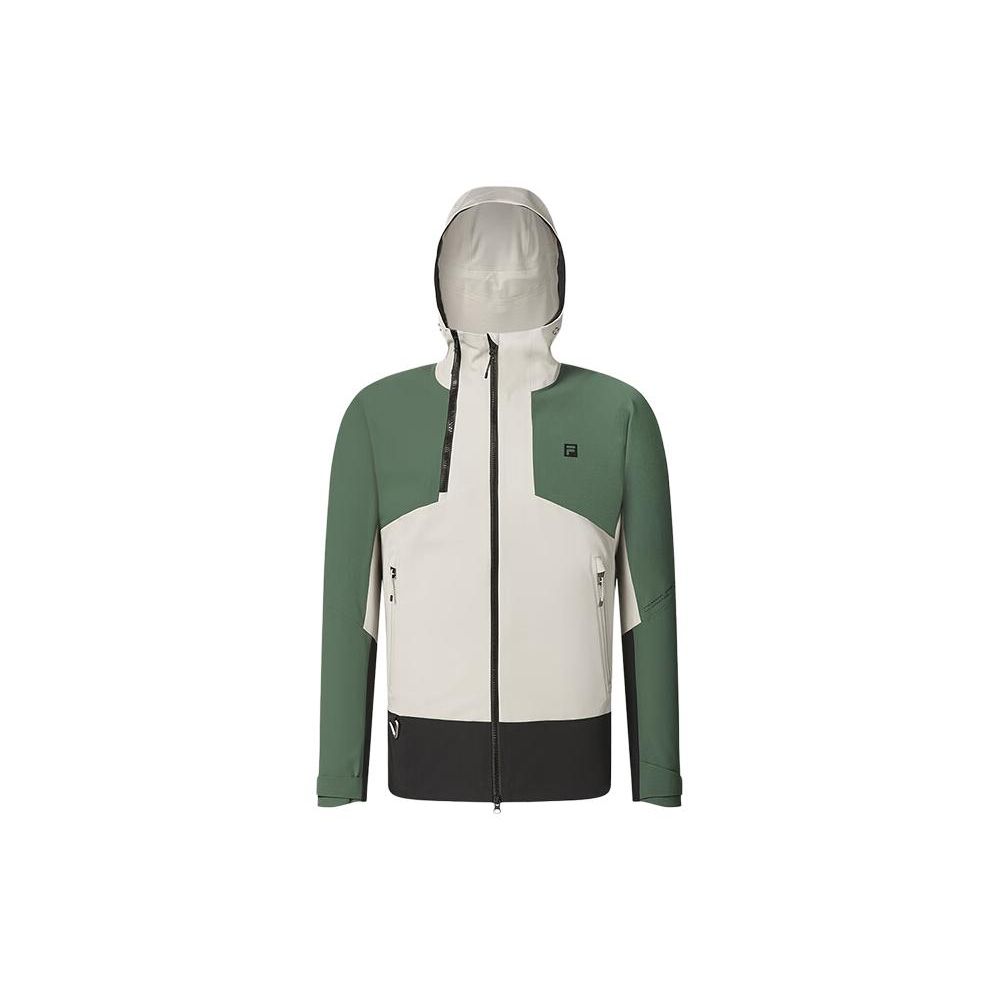 

Fila Mountain Peak Color Block Hooded Outdoor Woven Sports Jacket Men Jacket Siberian-Green A11M417701F-DG