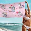 Cartoon Unicorn Animal Microfiber Beach Towel Absorbent Quick dry Soft Yoga Swimming Resort Mountain Climbing Towel