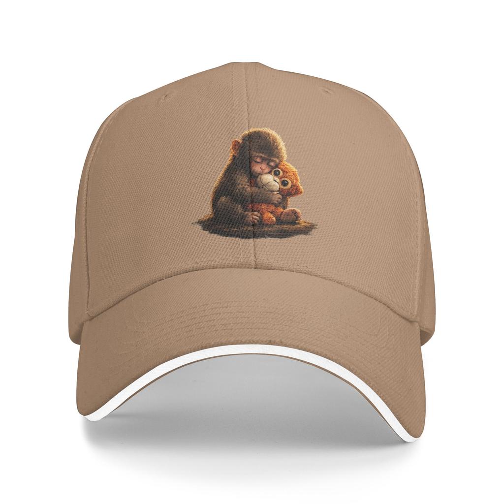 Cute Baby Monkey Punch Viral Zoo Japan Design Sun Baseball Cap  Summer Y2k Hip Hop Hats For Men Hunting Camping Baseball Caps