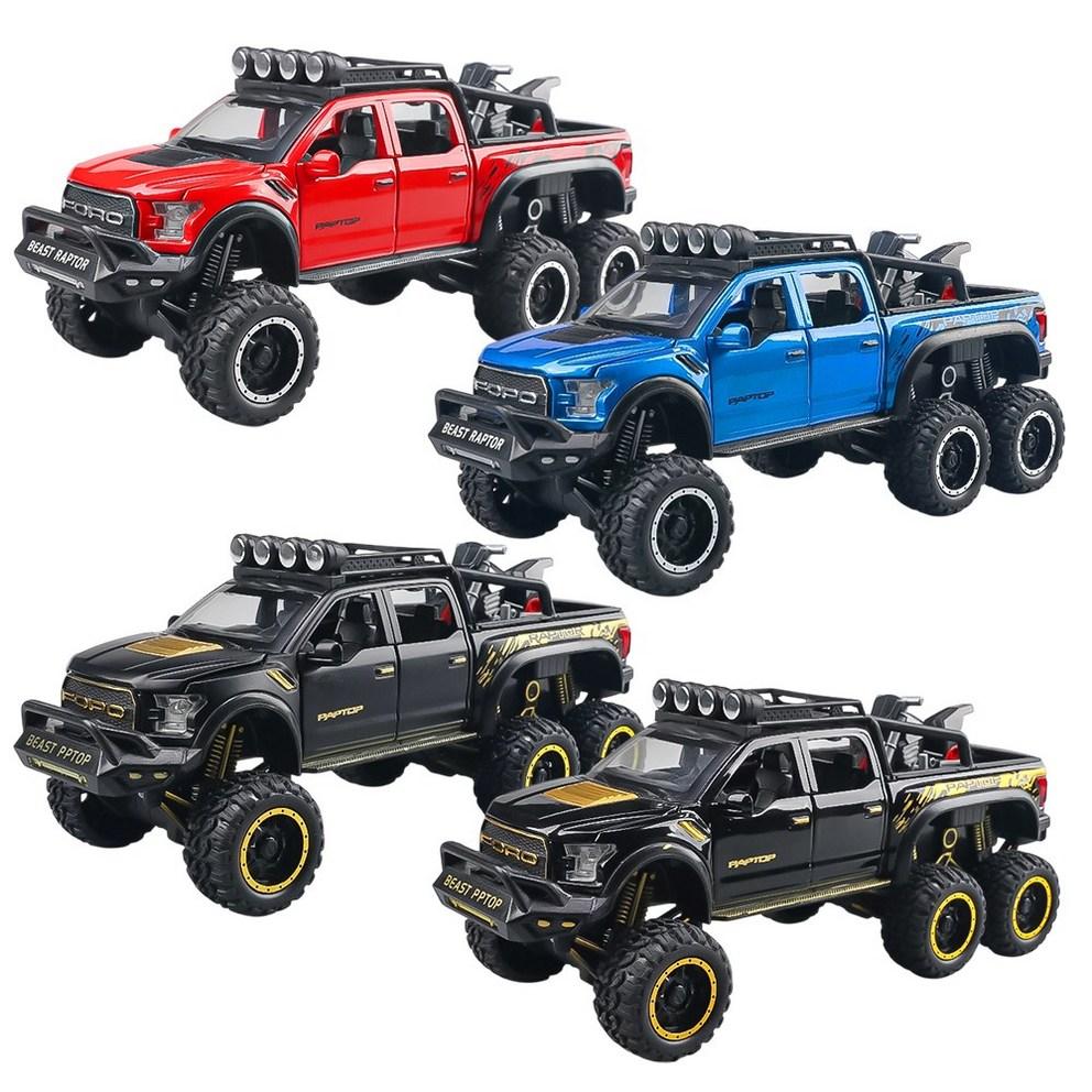 MyCar Premium 1:24 Die-cast Alloy Ford Raptor F-150 Model Car - Collectible Figurine & Decor, Blue