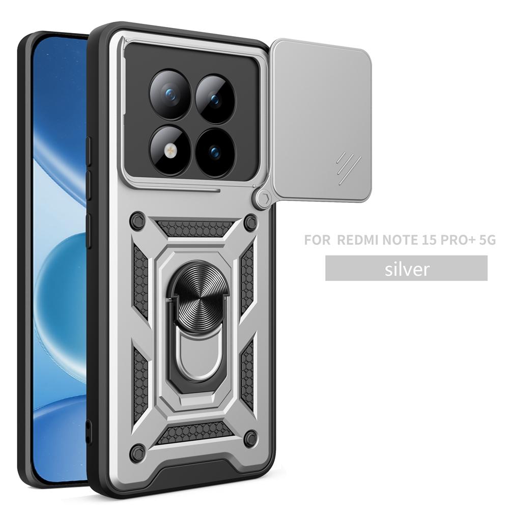 Hülle für Xiaomi Redmi Note 15 Pro 4G Pro+ 5G Hülle Schieb-Objektiv Kamera-Schutz Rüstungs-Handyhülle für Redmy Note15 Pro Plus Abdeckung