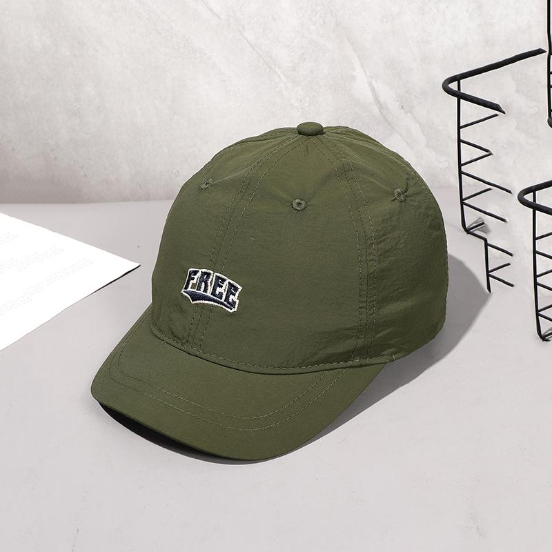 Korean embroidered Free waterproof quick-drying short brim baseball cap suitable for men and women leisure sports
