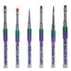 6Pcs Nail Art Brushes Set Gel Polishing Nail Art Pen Painting Tools Fingernail Brush Nail Cleaning Brush Nail Liner Brus