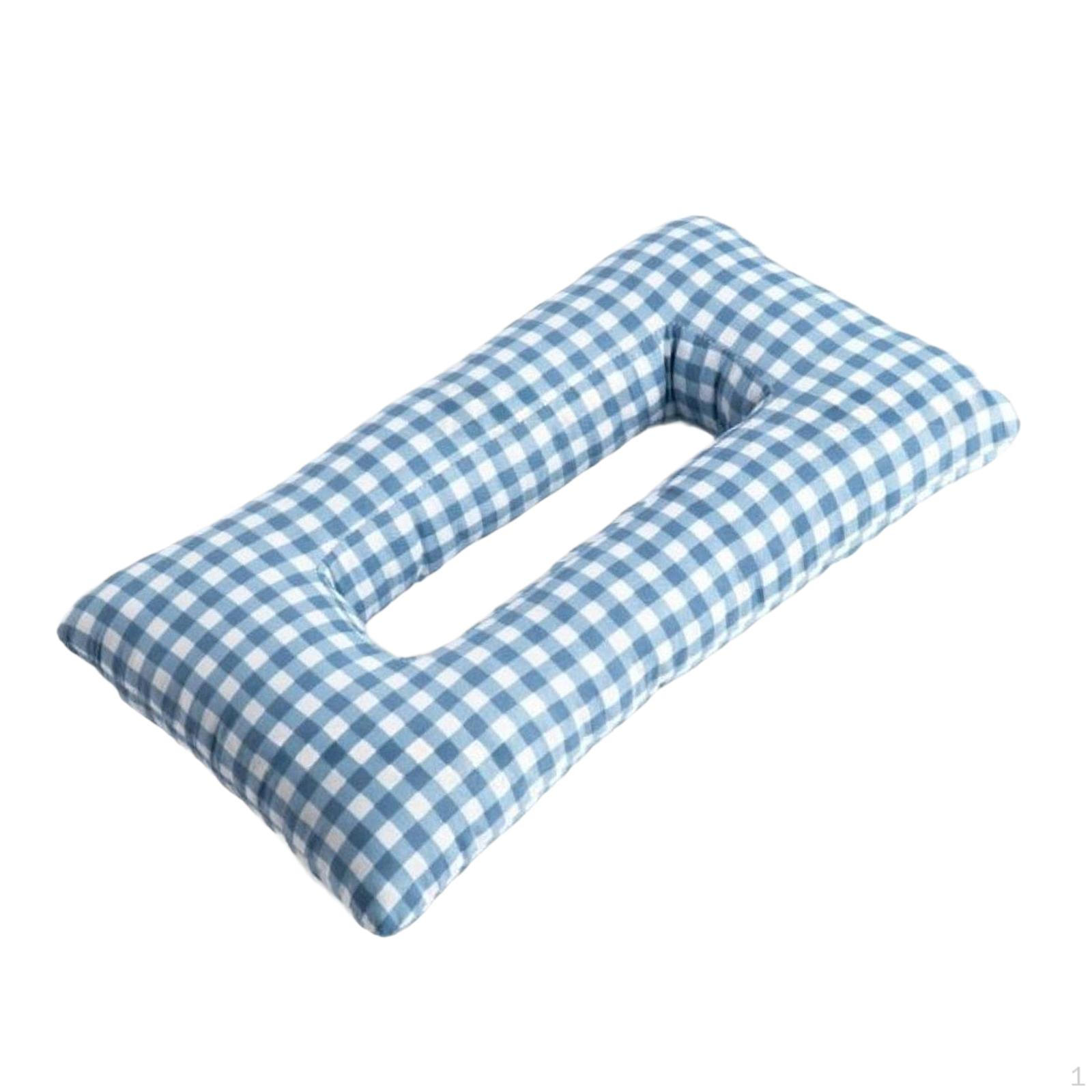 

Cushion for Ear Piercing with Neck Support and Hole, 48x28cm синий