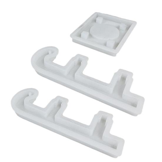 Christmas Reindeer Sleigh Mold Silicone Mold for Candle Holders Soap Plaster Crafts Flexible Non-Stick DIY Baking Mold for Holiday Decor