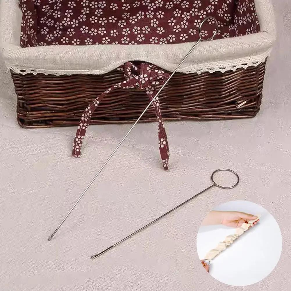 Sewing Loop Turner Hook Stainless Steel Loop Turner with Latch for Fabric Tube Belts Strips DIY Knitting Sewing Accessories