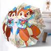 1pc Chip 'n' Dale's Pattern Beautiful Looking Automatic Folding Umbrella, 3 Folding, 8 Iron Frame Design, Durable and Suitable for Travel an