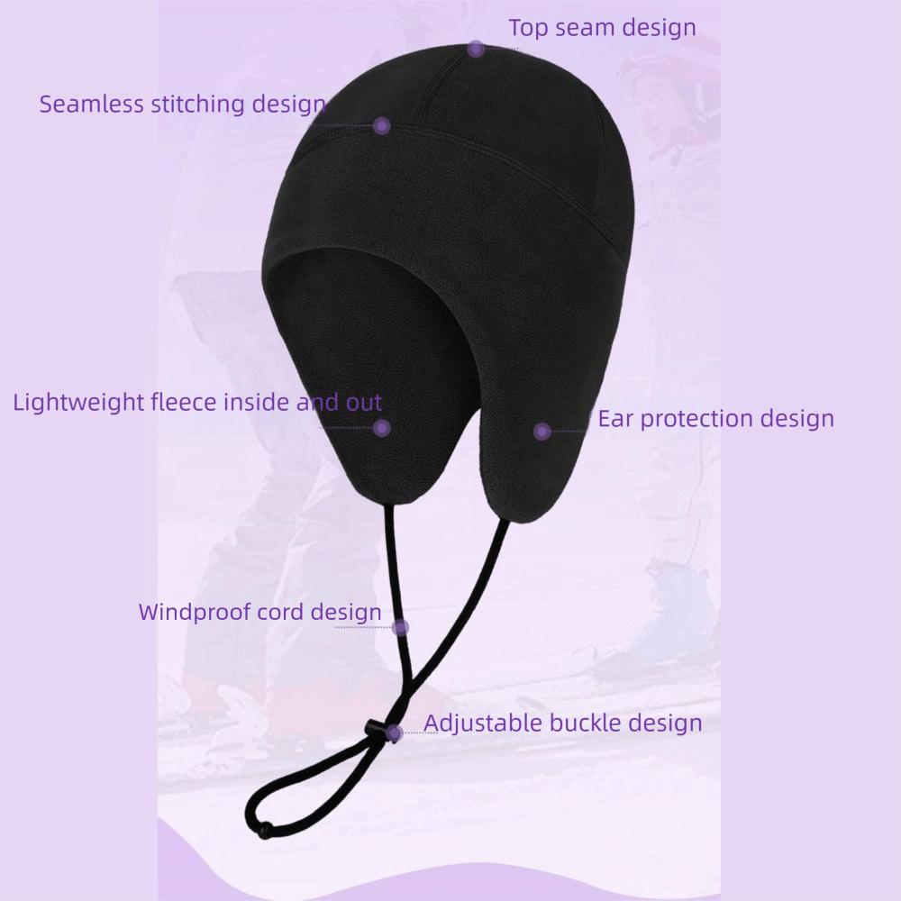 Earflap Protection Beanie Cap Warm Ear Protection Hat Warm Bicycle Headwear  Women Man