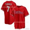 Embroidered Baseball Jersey Hoodie Philadelphia 76ers Red Turner Name Sportswear Unisex Fan Apparel