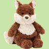 JELLYCAT Mortimer Fox White Brown Doll Plush Figure Sitting 22cm Height