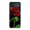 Beautiful Red Rose Flowers Phone Case For Samsung Galaxy Z Flip 3 4 5 Hard Folding Clear PC Bumper For Samsung Z Flip3 Cover