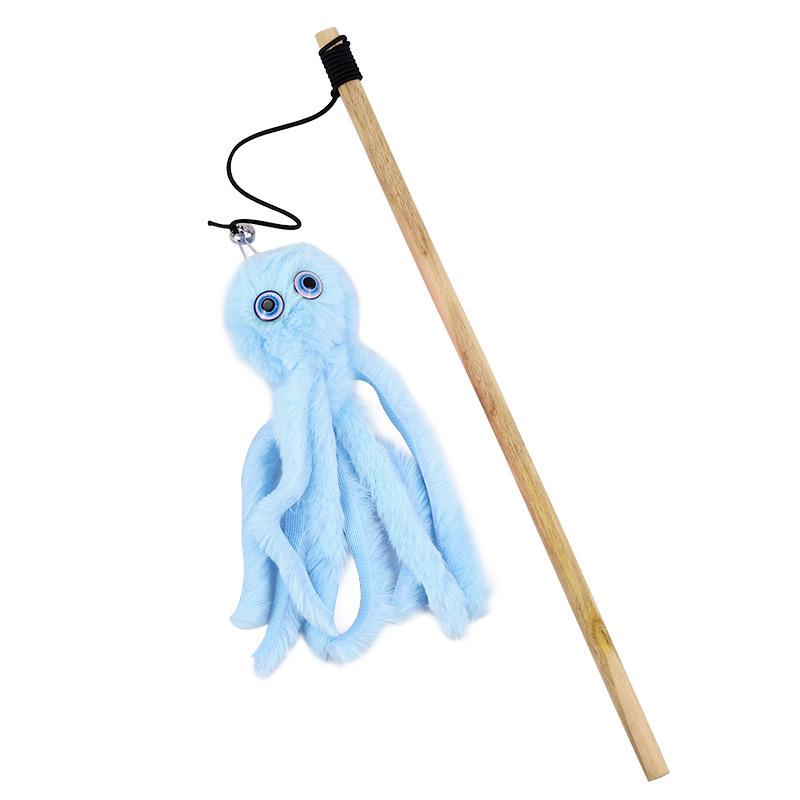 Katzenspielzeug: Raupen-Glocken-Teaser-Stab zur Selbstbeschäftigung und zum Backenzahnabrieb