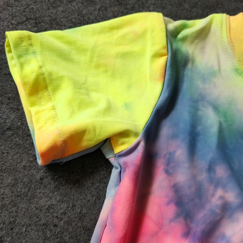 Barn Jenter T-skjorte Lyse Fluorescerende Farger Overdeler Skjorte Barn Uformell Myk Komfortabel T-skjorte