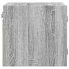 Nightstand with Glass Door Grey Sonoma 35 x 37 x 35 cm