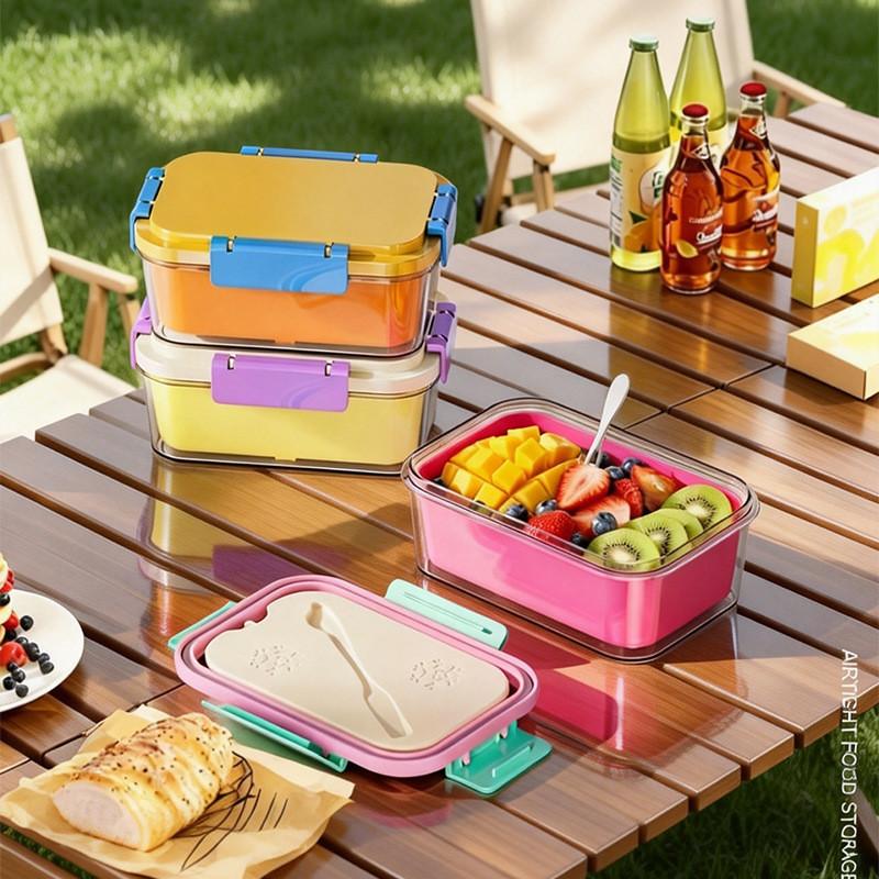 Fruits Bento Box For Outdoor Use With Leakproof Design For Camping