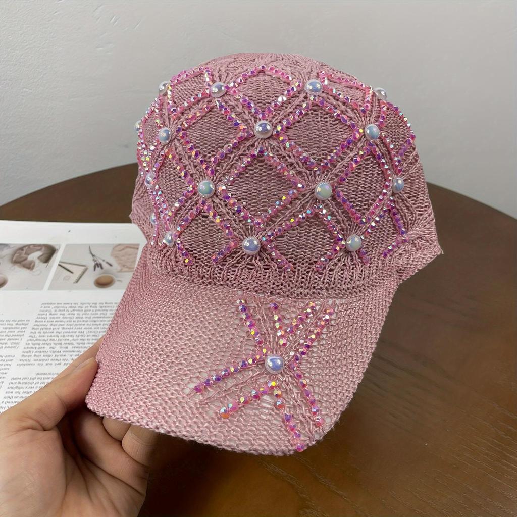 Nuovo elegante cappello estivo da sole lavorato a maglia - Design in rete traspirante, chiusura a levetta, aderente, versatile e sportivo - Perfetto per le attività all'aperto