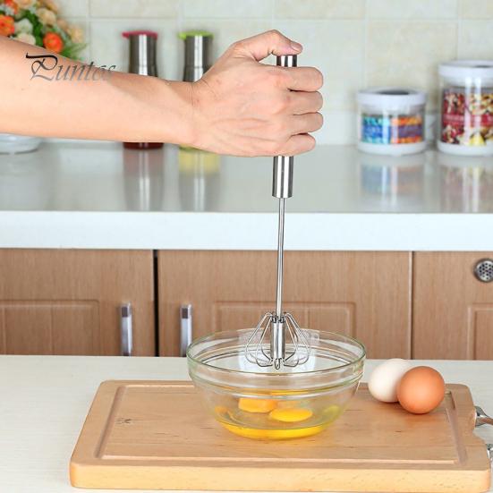 Milk Mixer Kitchen Stainless Steel Semi-Automatic Egg Whisk Beater Cream