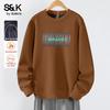 Baleno Men's S&K Series Waffle Knit Crewneck Pullover Sweatshirt