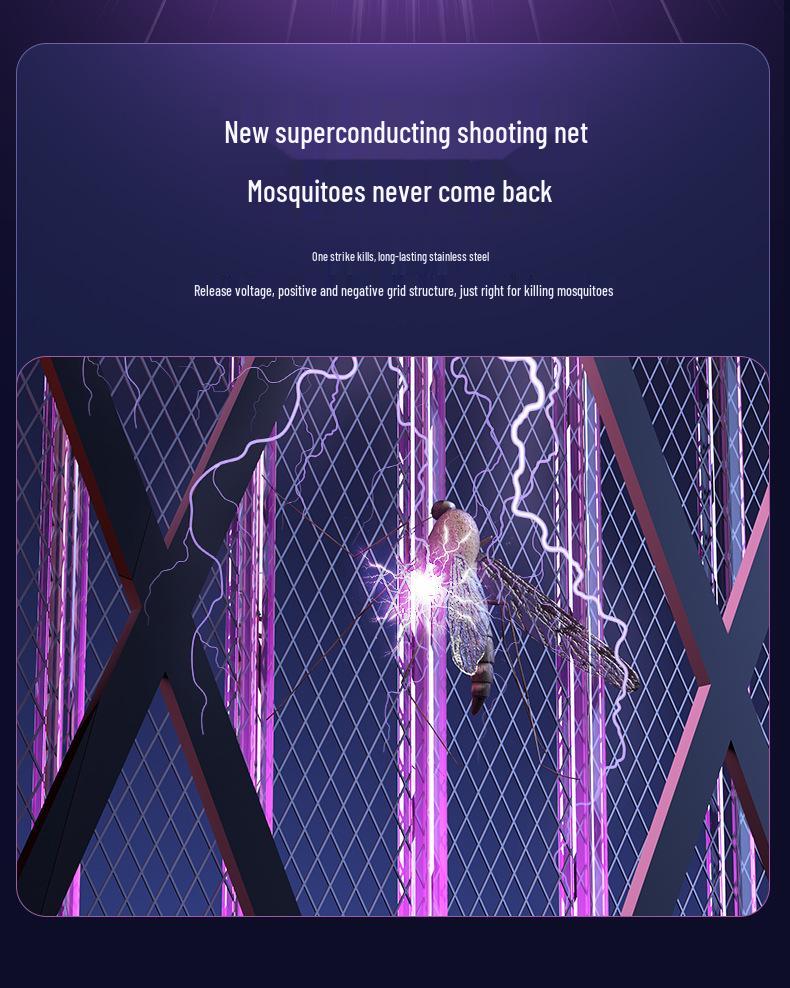 3-in-1 Folding Electric Mosquito Swatter & Lamp: Rechargeable, Multifunctional, Automatic Luring, Hangable Mosquito Killer.