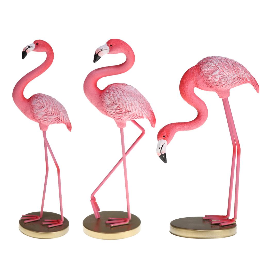 Harz Flamingo Figur Modell Schreibtischornament - 29x11cm