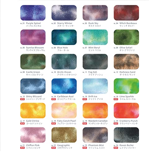 KUSAKABE Harmonia Transparent Watercolor Paints, 24-Color Set, 10ml (No. 4)