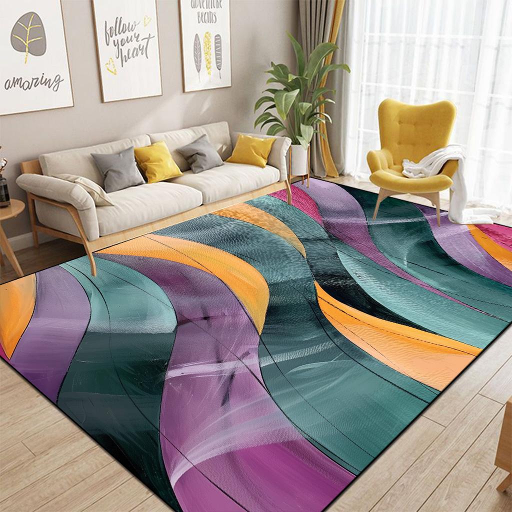 Abstrakter Stil Wohnzimmerteppich Nordische Dekoration Sofa Ins Farbe Teppiche für Schlafzimmer Nachttisch Große Größe Moderne Dekoration Bodenmatte für Zuhause