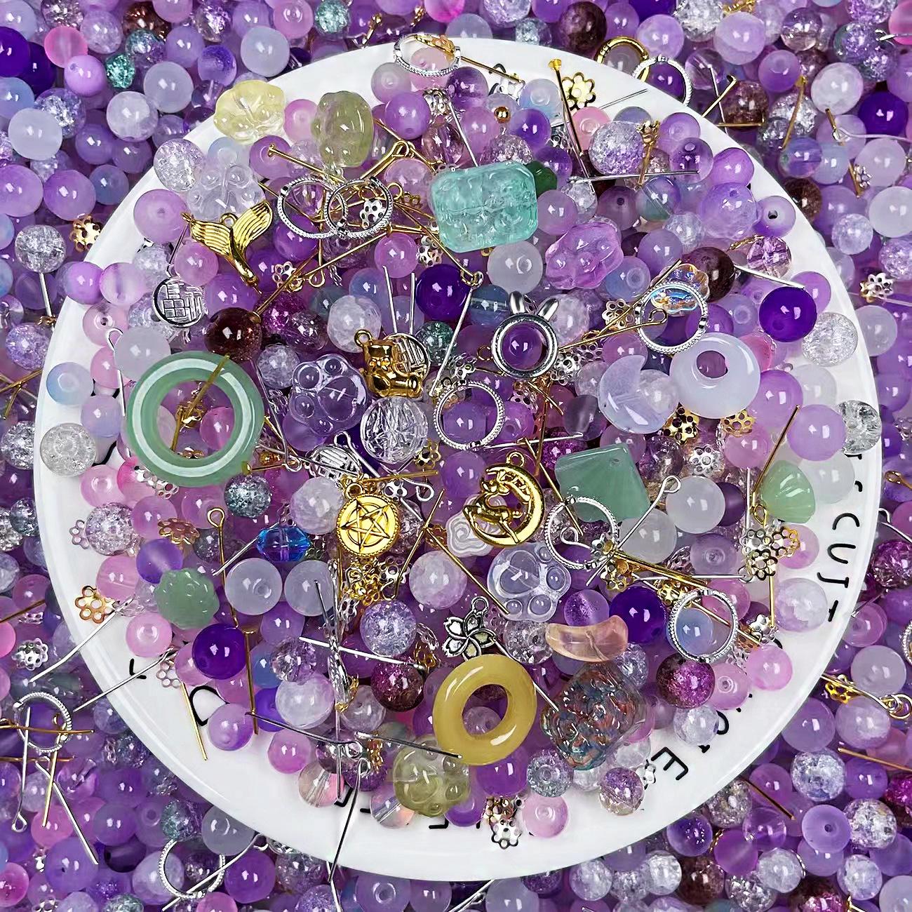 

Браслет из бисера в нефритовом стиле Nezha Ao Bing, разноцветные круглые стеклянные бусины 250g with Accessories & String