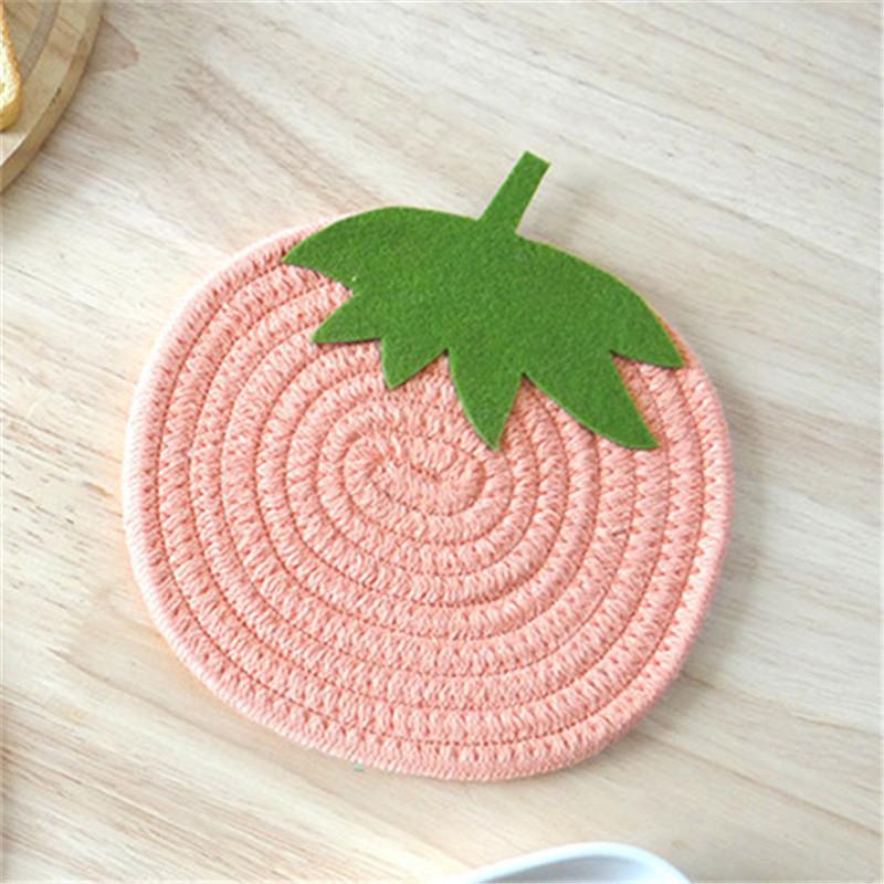 

1 шт. подставка под стол в форме клубники, подставка под чай, чашка, подставка под тарелку, хлопковый держатель для горшка, украшение для свадебной вечеринки L