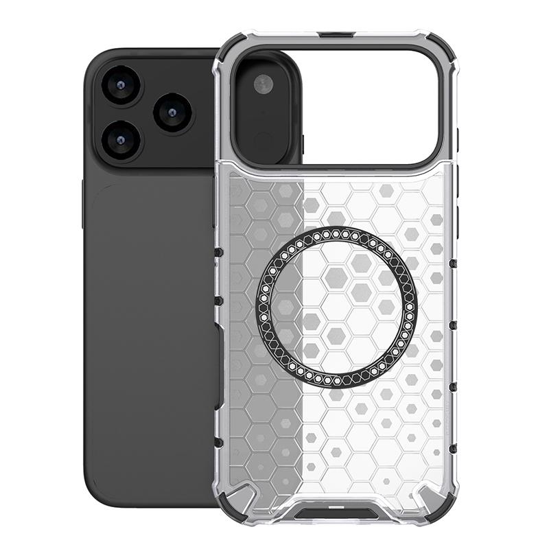 Armor Bumper Magnetic Phone Case For iPhone 16 15 14 13 12 11 17 Pro Max 14 15 Plus Military Shockproof Honeycomb Magsafe Cover