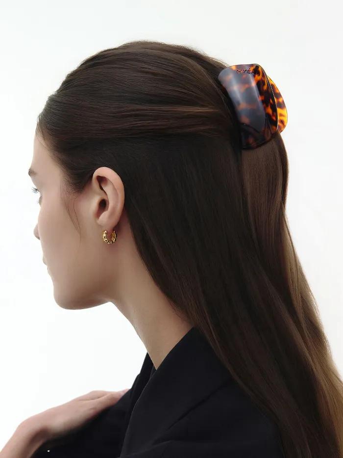 Half Shell Hair Claw Clip Brown HL6H64602BRXXX