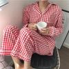 Primăvara și toamna Set de pijamale pentru femei cu mâneci lungi, pantaloni lungi, pentru fete, în stil ins, pentru studenți, pentru acasă