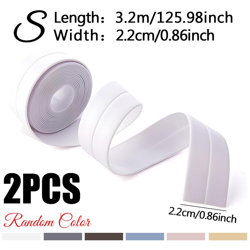 

2Roll/Pack Anti Mold Waterproof Sealing Tape 2.2/3.8cm Width Available Self Adhesive DIY Kitchen Countertop Sealed Edge Tape ZYF