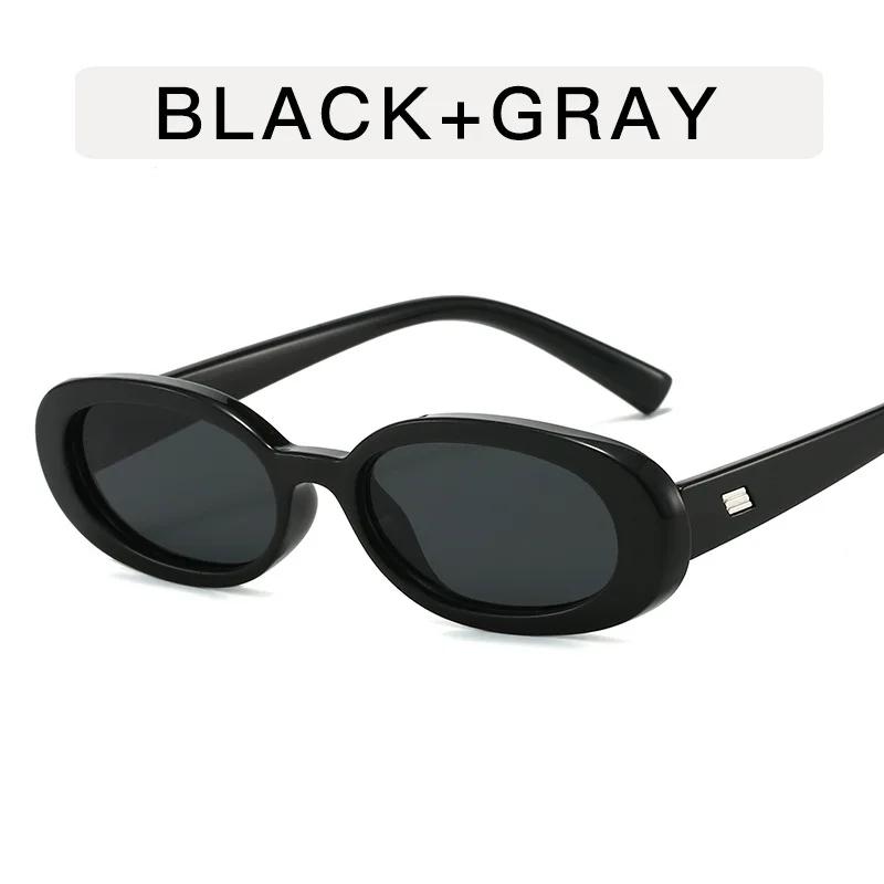 

Новые женские солнцезащитные очки эллиптическая маленькая оправа мужские ретро персонализированные солнцезащитные очки модный тренд уличные анти-УФ очки Uv400