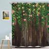 Blooming Cat Shower Curtain-Cute Kitten On Vibrant Floral Background, Cheerful Bathroom Decorative Shower Curtain
