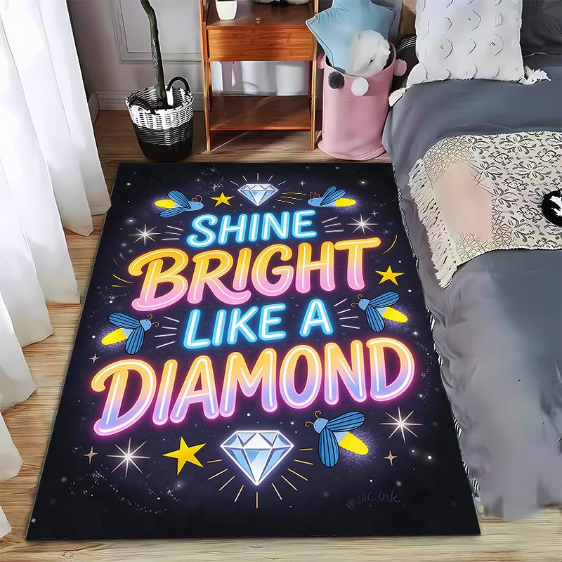 Shine Bright Like a Diamond Printed Stylish Carpet for Home Decor Suitable for use as an anti-slip for living room bedroom sofas 40x60cm( 15x23in )