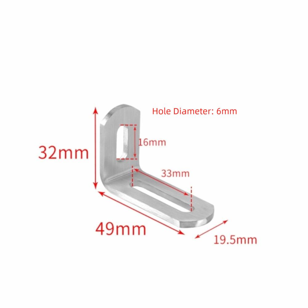 L-shaped Stainless Steel Angle Code Adjustable Load Bearing Right Angle Bracket Connector Furniture Fixer Shelf