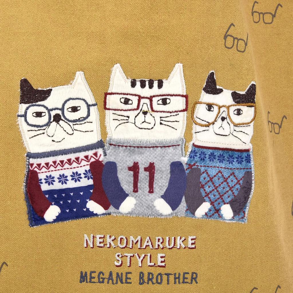 [Kusuguru Japan] Women's Cat Tote Bag, Mustard