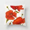 Nordic modern red flower linen pillowcase sofa cushion cover home decoration can be customized for you 40x40 50x50 60x60 45x45