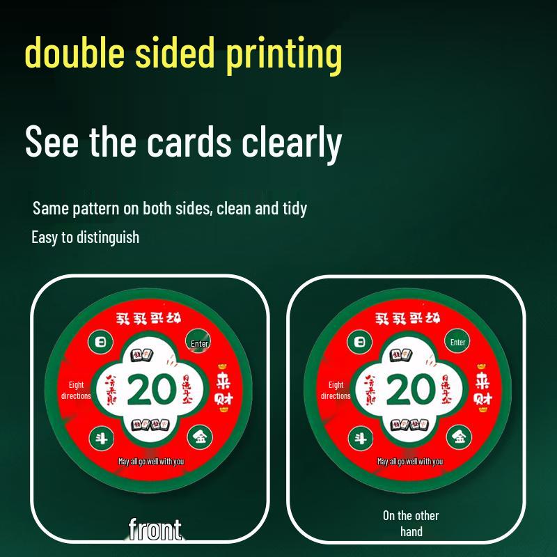 Miaoji 100-Pack Round ABS Poker & Mahjong Game Tokens